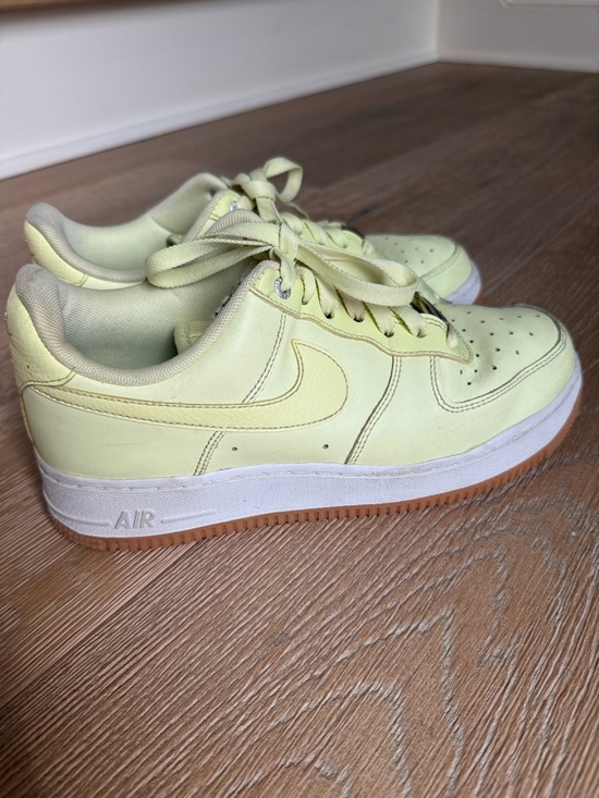 Nike Shoes - Nike Air Force 1 Low-Top Sneakers in Pale Yellow with Gum Sole